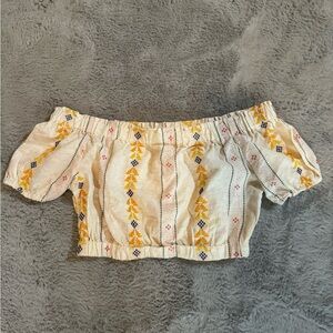 Off the shoulder boho crop top